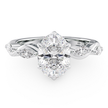 Load image into Gallery viewer, Constance Petal Oval Engagement Ring with Lab or Natural Diamond and marquise accents in Gold or Platinum
Lucce, Manila, Philippines

