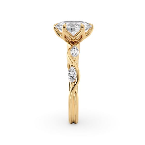 Lucce Constance Petal Oval 6-Prong Diamond