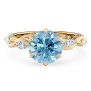 LUCCE CONSTANCE™ Petal Round Ocean Blue Diamond