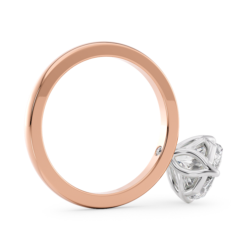 Load image into Gallery viewer, LUCCE Cushion cut Solitaire Diamond Ring with Petal Prongs Hight Setting Engagement Ring in Gold or Platinum 
