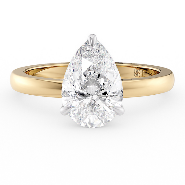 Lucce Constance Solitaire Pear Diamond