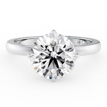 Load image into Gallery viewer, Lucce Constance Solitaire Round Lab Diamond 0.54ct D VVS2 Id IGI 14K White Gold and Platinum Prongs
