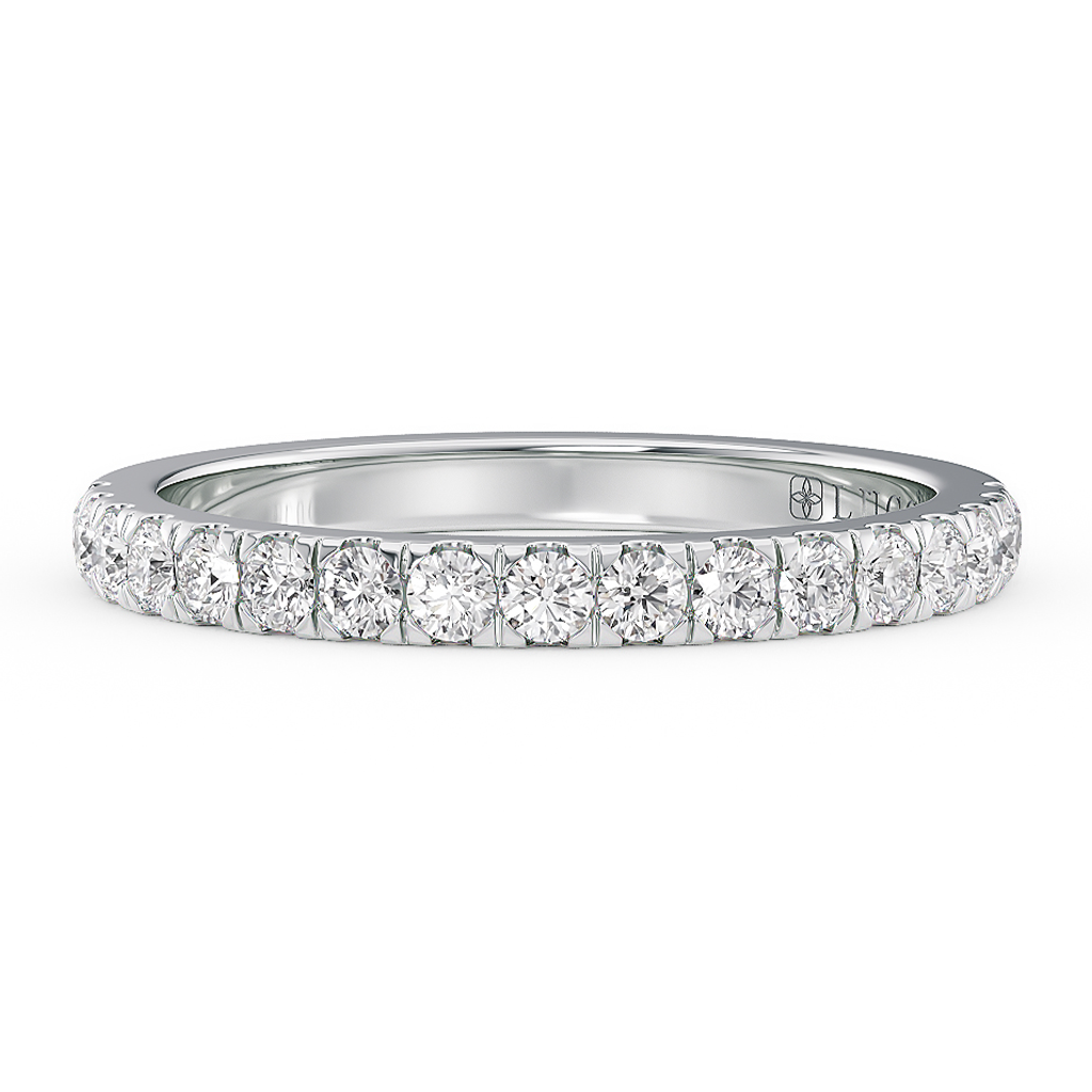 Load image into Gallery viewer, LUCCE Half Eternity Pavé Diamond Ring in Gold or Platinum
