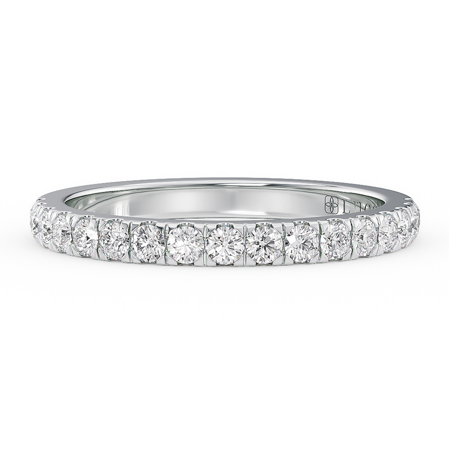 Load image into Gallery viewer, LUCCE Half Eternity Pavé Diamond Ring in Gold or Platinum
