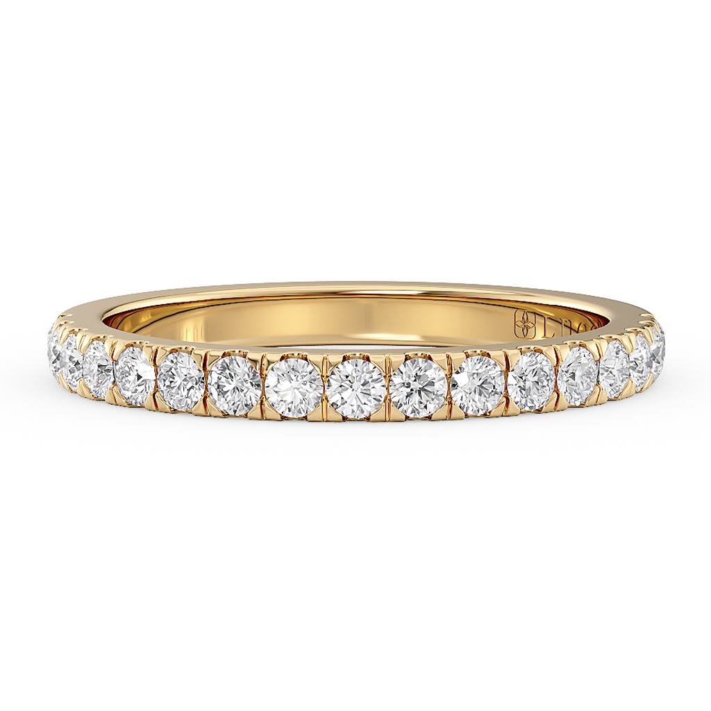 Load image into Gallery viewer, LUCCE Half Eternity Pavé Diamond Ring in Gold or Platinum
