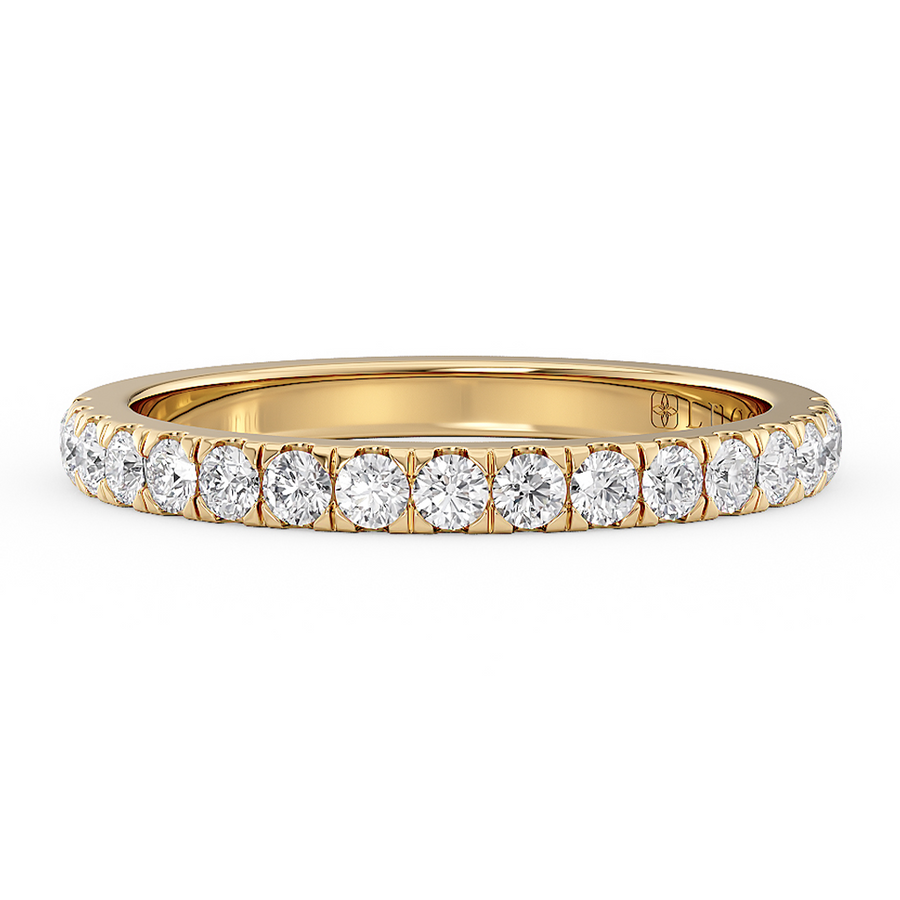 Load image into Gallery viewer, LUCCE Half Eternity Pavé Diamond Ring in Gold or Platinum
