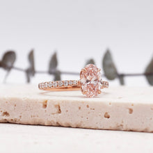 Load image into Gallery viewer, Azalea Pavé Oval Rosé Pink Diamond
