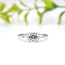 Load image into Gallery viewer, Linea Asscher 1.00ct SUPERNOVA Moissanite 14K White Gold
