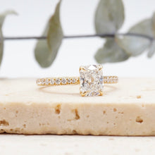 Load image into Gallery viewer, Azalea Pavé Radiant Moissanite
