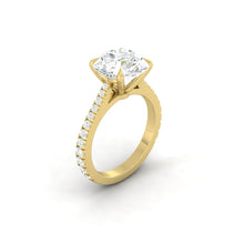 Load image into Gallery viewer, Lucce Daphne Pavè Round Lab Diamond 1.50ct D VVS2 Id IGI 18K Yellow Gold
