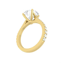 Load image into Gallery viewer, Lucce Daphne Pavè Round Lab Diamond 1.50ct D VVS2 Id IGI 18K Yellow Gold
