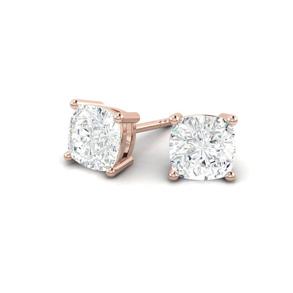 Diana Earrings Cushion Moissanite