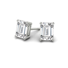 Load image into Gallery viewer, Emerald Diamond Stud Earrings in the Philippines
