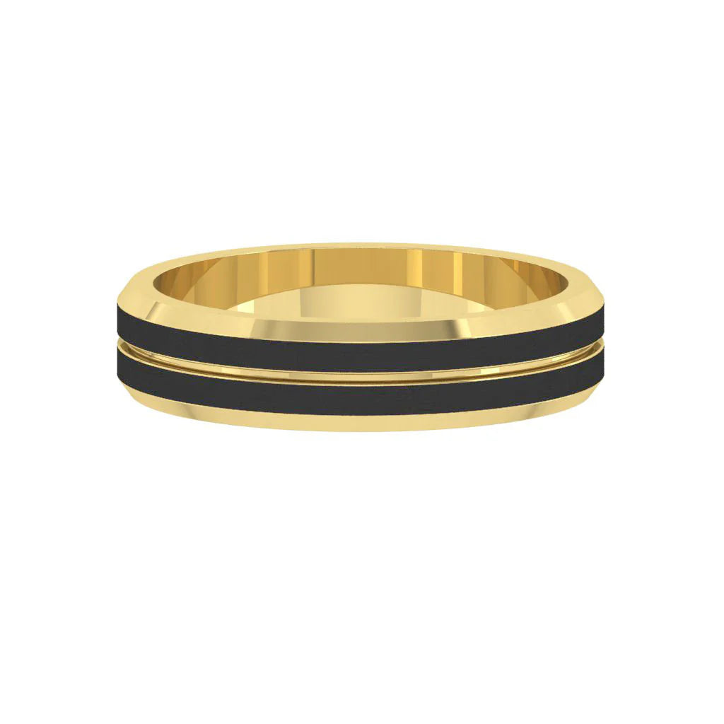 Dion Matte 5mm 14K Yellow Gold