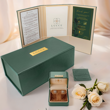 Load image into Gallery viewer, Lucce Amanda Round Earrings 0.96CTW SUPERNOVA Moissanite 14K White Gold
