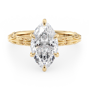 LUCCE ECUADORIAN™ Fili Marquise Lab Diamond 2.01ct D VS1 IGI 18K Yellow Gold