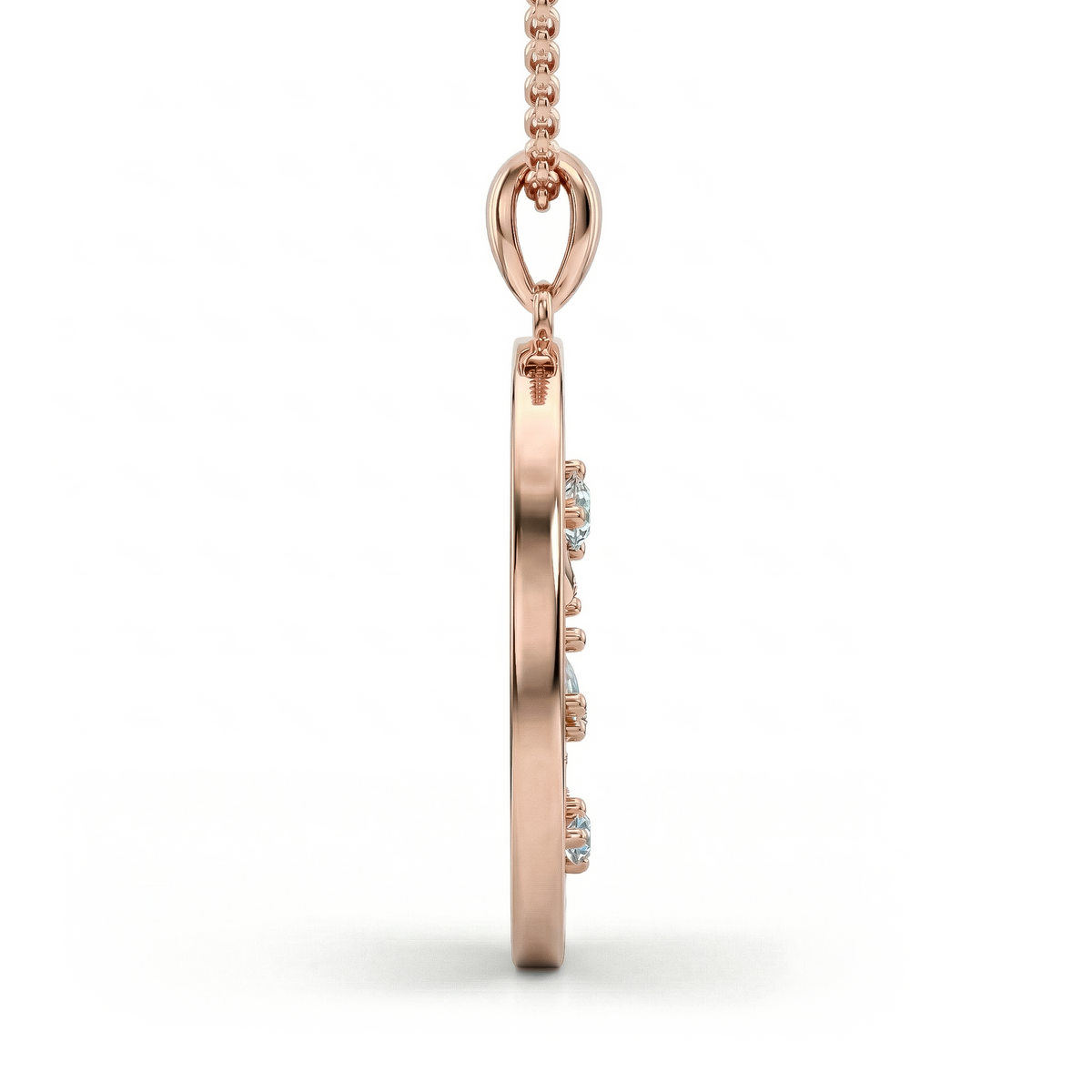Load image into Gallery viewer, LUCCE ECUADORIAN Marquise diamonds in intertwining vines encase round pendant in white, yellow and rose gold and platinum
