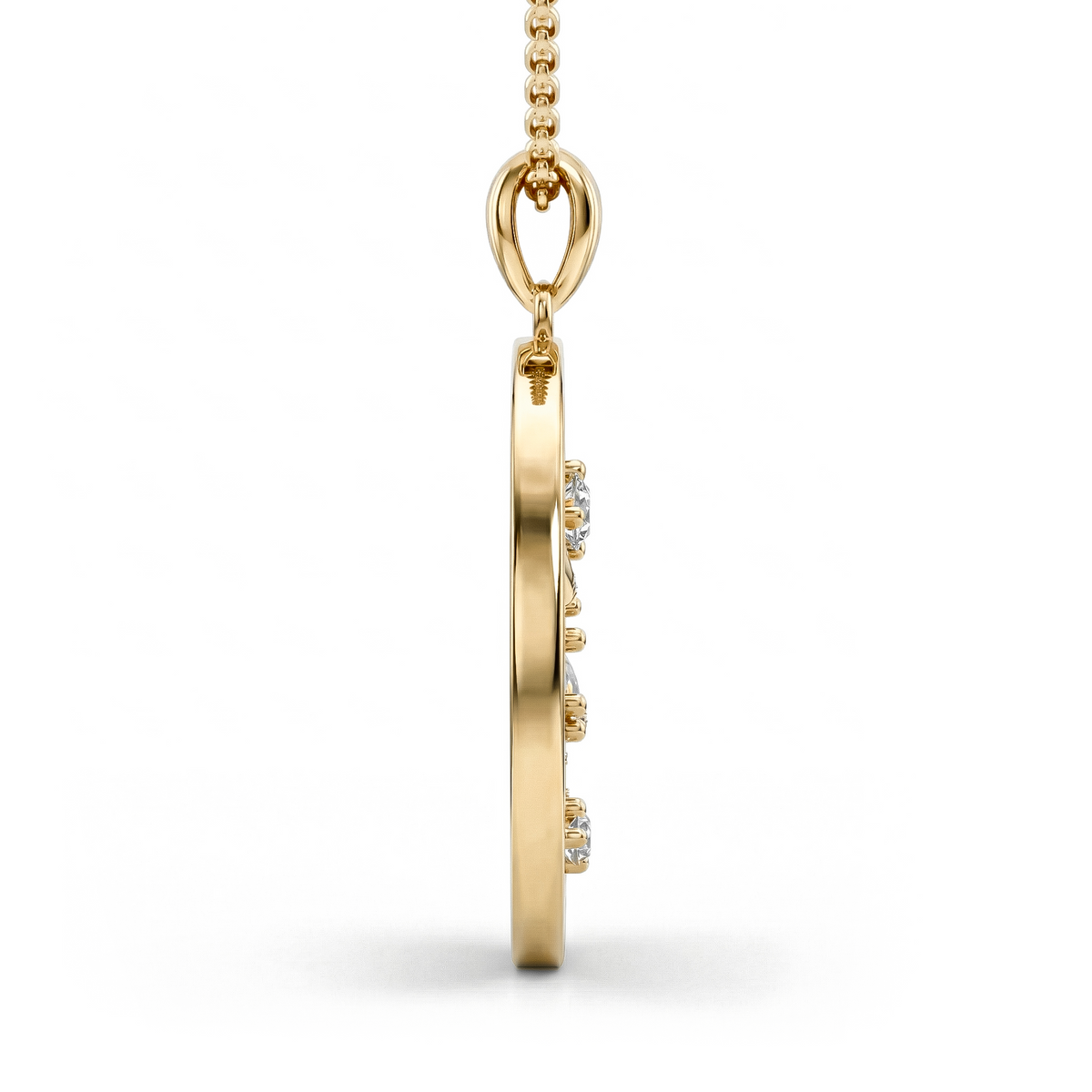 Load image into Gallery viewer, LUCCE ECUADORIAN Marquise diamonds in intertwining vines encase round pendant in white, yellow and rose gold and platinum
