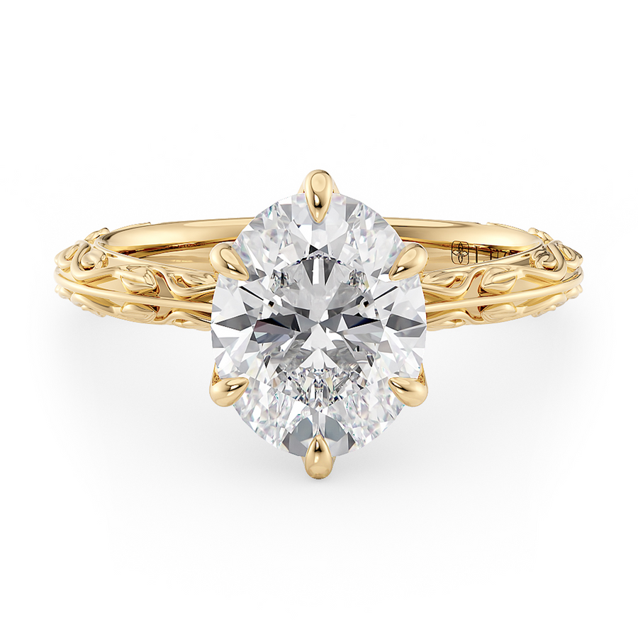 Load image into Gallery viewer, LUCCE ECUADORIAN™ Fili Oval Lab Diamond 4.08ct D VS1 IGI 18K Yellow Gold
