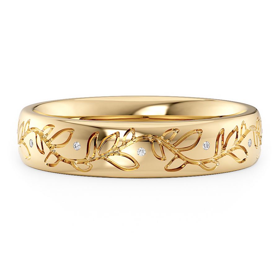 Load image into Gallery viewer, LUCCE ECUADORIAN™ Fili 4mm Natural Diamond 0.03ctw 18K Yellow Gold
