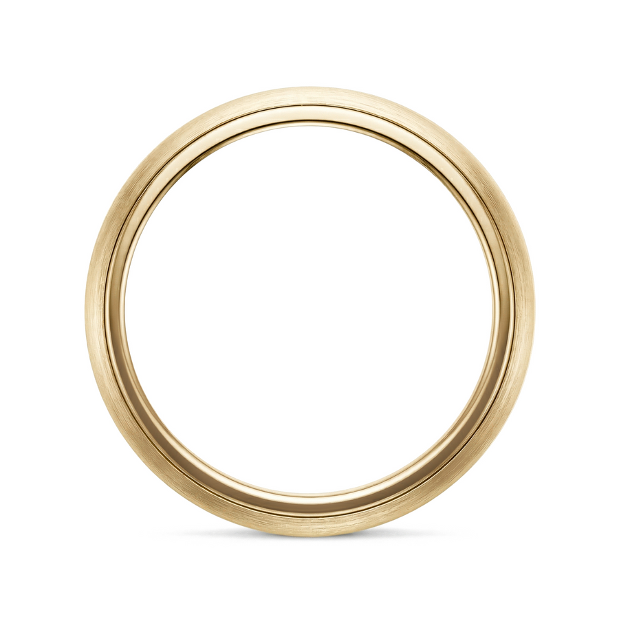 Load image into Gallery viewer, LUCCE Knife Edge Pavé Unisex Wedding Band with Brushed or Polished Finish in Gold or Platinum
