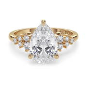 LUCCE ELLIA™ Pear Lab Diamond 1.09ct F VS1 IGI 14K Yellow Gold