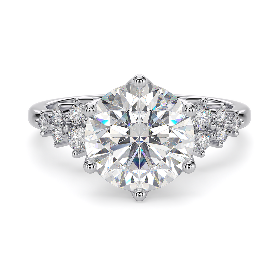 Lucce Ellia Round Moissanite