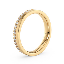 Load image into Gallery viewer, LUCCE Half Eternity Pave Two Textured Diamond Wedding Ring in Gold or Platinum
