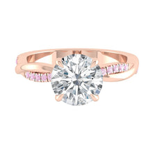 Load image into Gallery viewer, Pink Diamond Engagement Ring with twisting band Philippines
