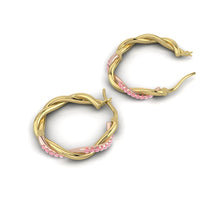 Load image into Gallery viewer, Fiore Rosé Hoop Earrings Diamond
