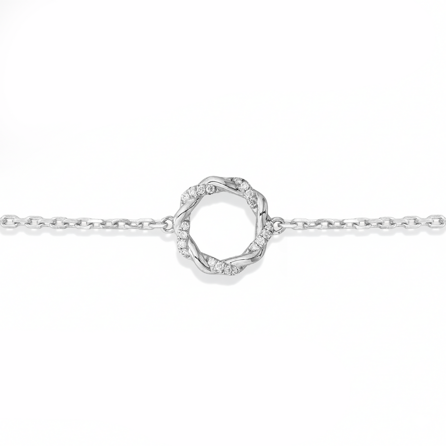 Load image into Gallery viewer, LUCCE FIORE™ Bracelet 0.05ctw Natural Diamond Platinum
