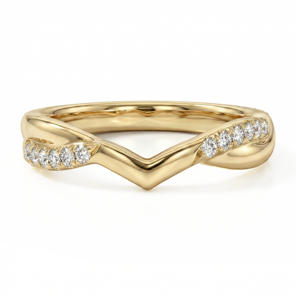 Lucce Fiore Flush 0.19ctw Lab Diamond 14K Yellow Gold