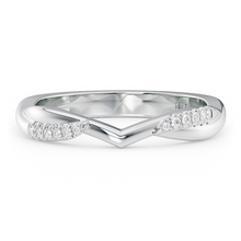 Load image into Gallery viewer, LUCCE Contoured Twisting Pave Diamond Wedding Ring in Gold or Platinum 

