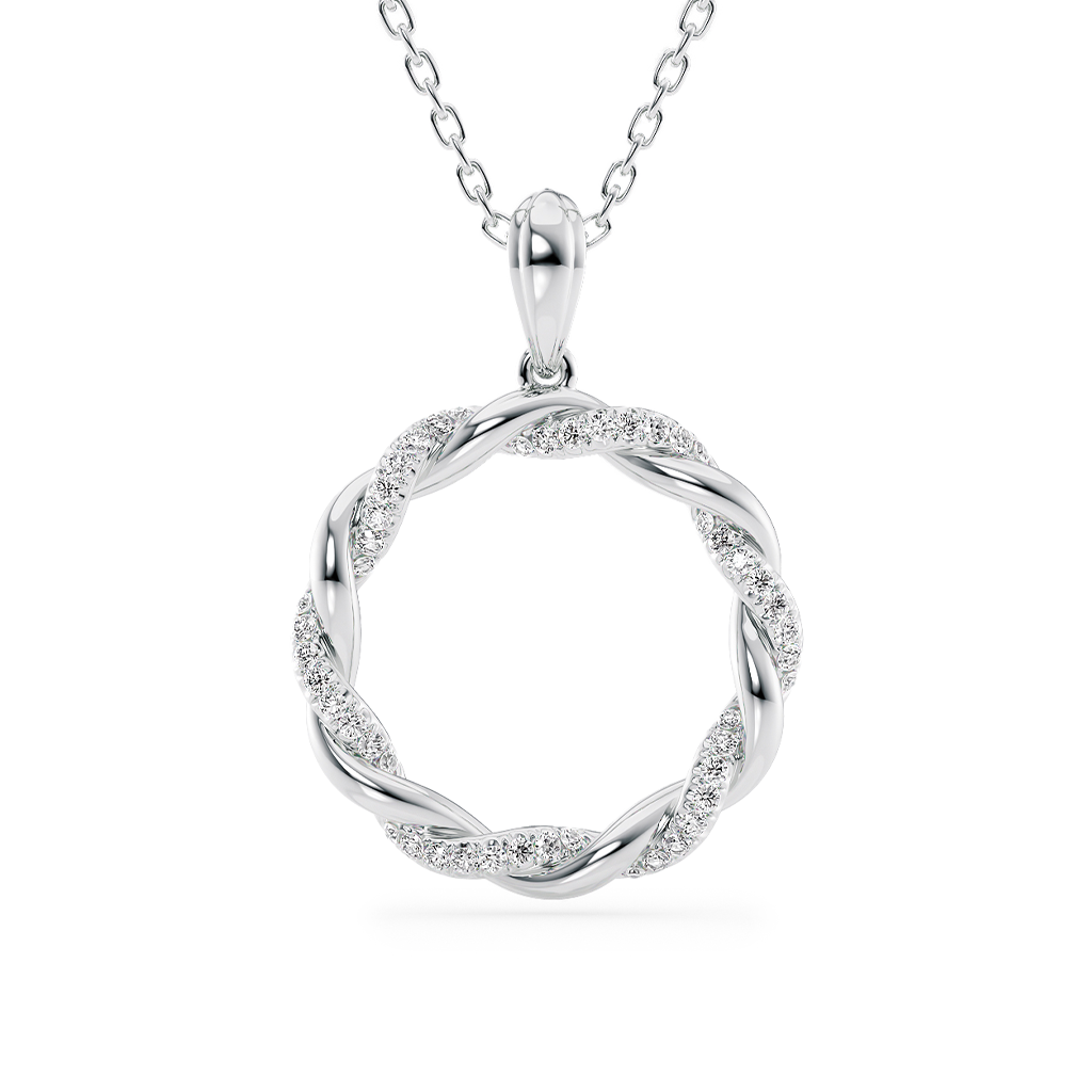 Lucce Fiore Necklace 0.24 CTW Natural Diamond Platinum