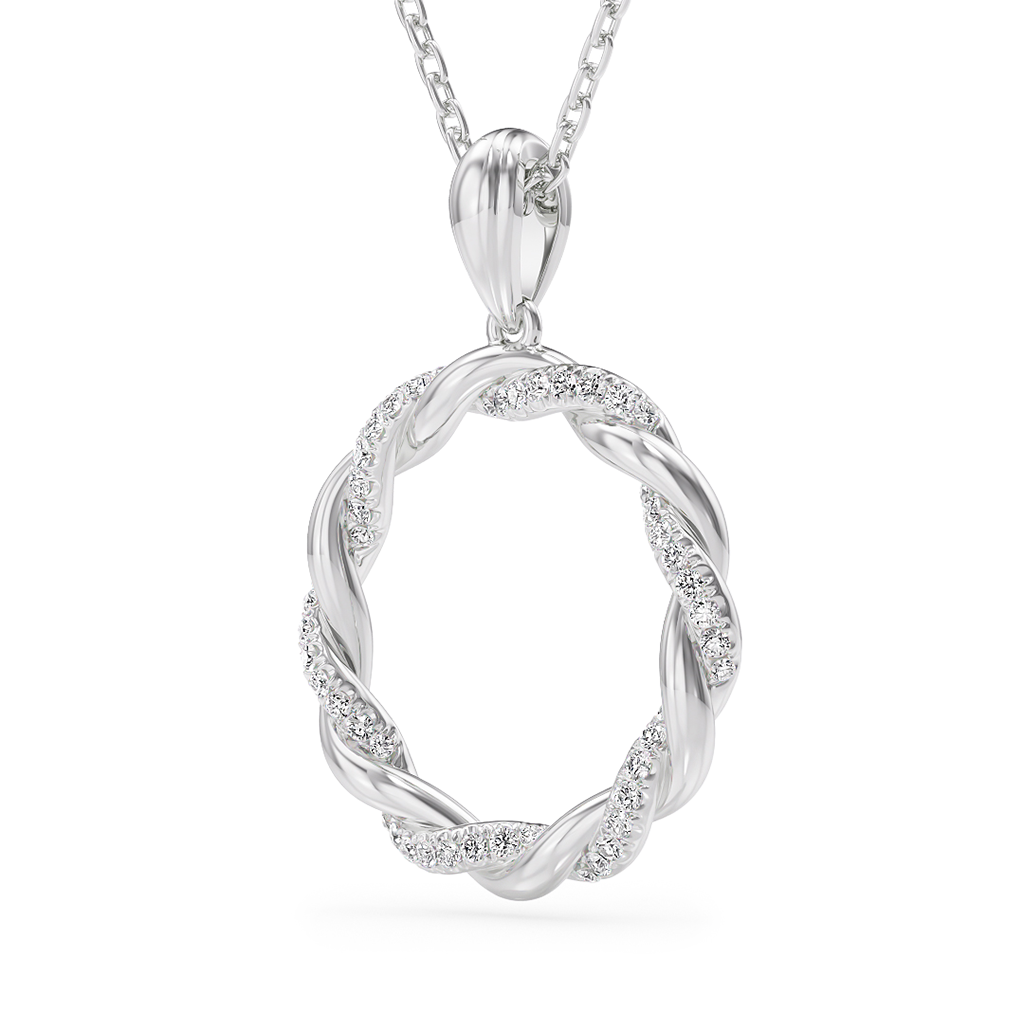 Load image into Gallery viewer, LUCCE FIORE™ Necklace 0.24ctw Natural Diamond Platinum
