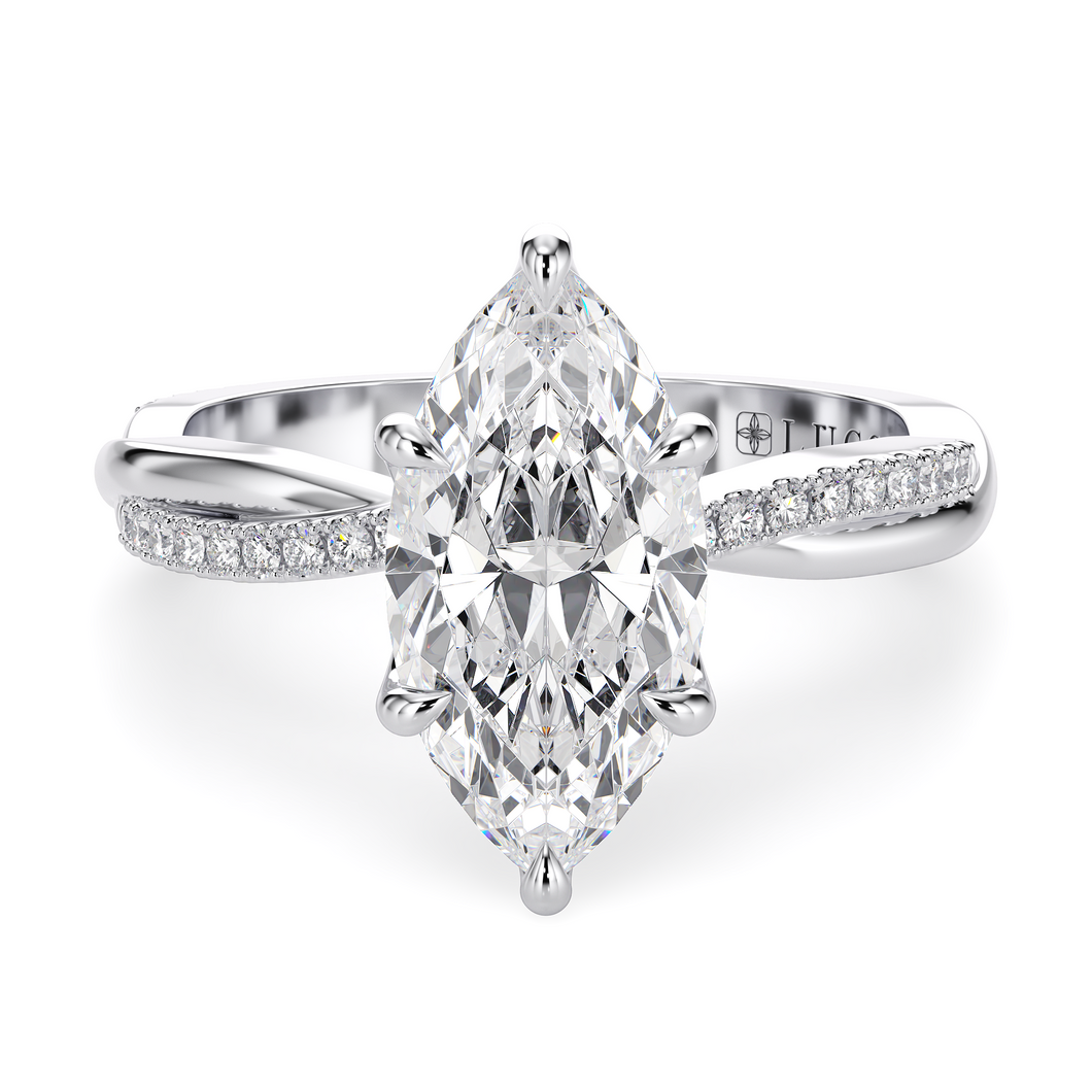 Lucce Fiore Marquise Moissanite