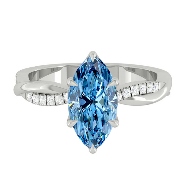 Lucce Fiore Marquise Ocean Blue Diamond