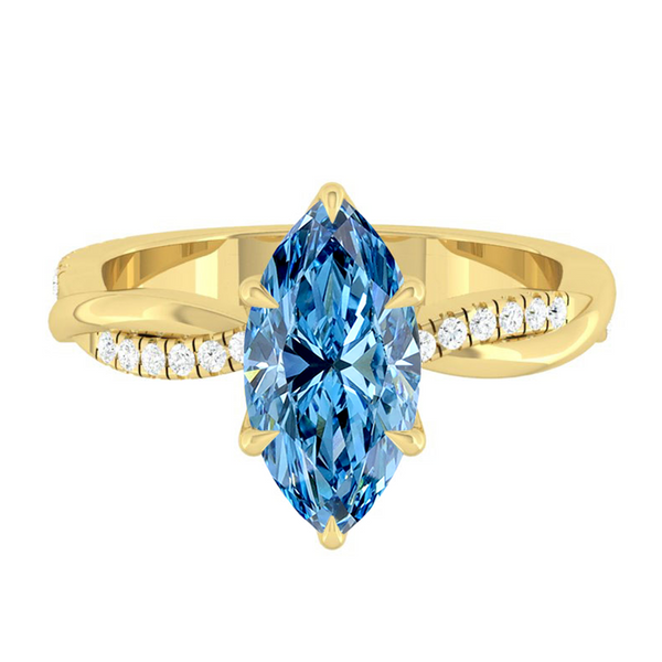 Lucce Fiore Marquise Ocean Blue Diamond