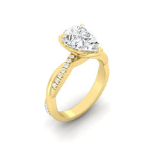 Load image into Gallery viewer, Fiore Pear Natural Diamond 1.00ct I VS2 Ex GIA Forevermark 18K Yellow Gold
