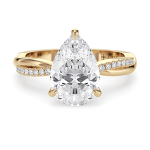Load image into Gallery viewer, Lucce Fiore Pear Moissanite
