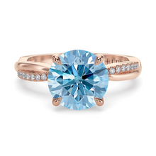 Load image into Gallery viewer, Lucce Fiore Round Ocean Blue Diamond
