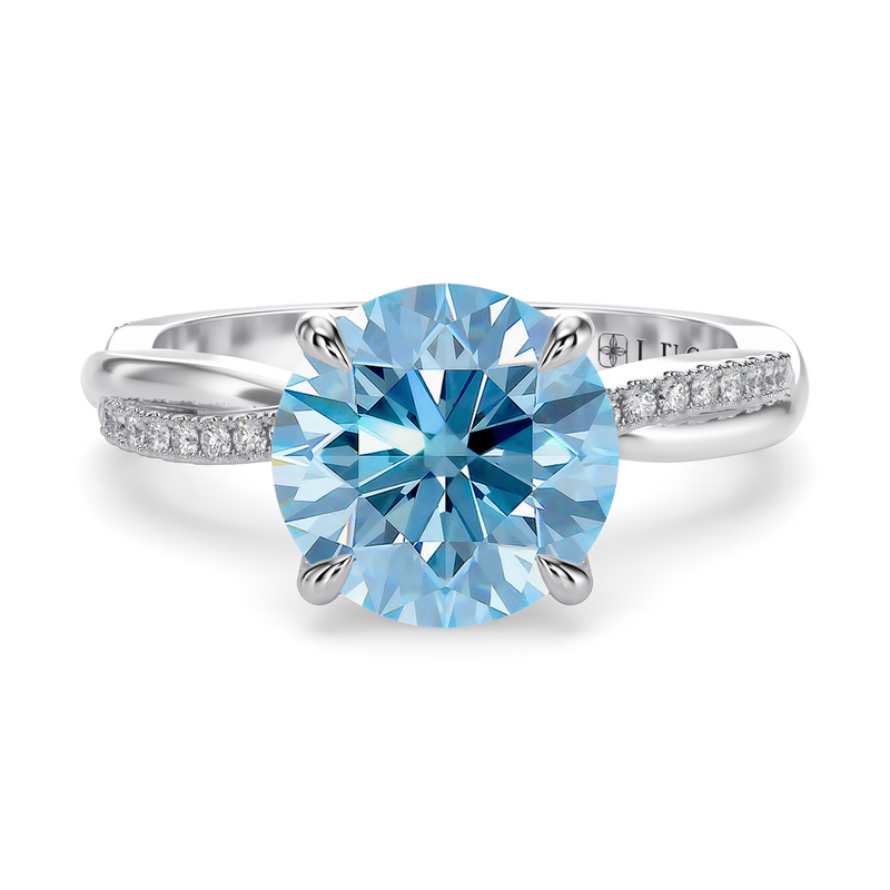 Lucce Fiore Round Ocean Blue Diamond