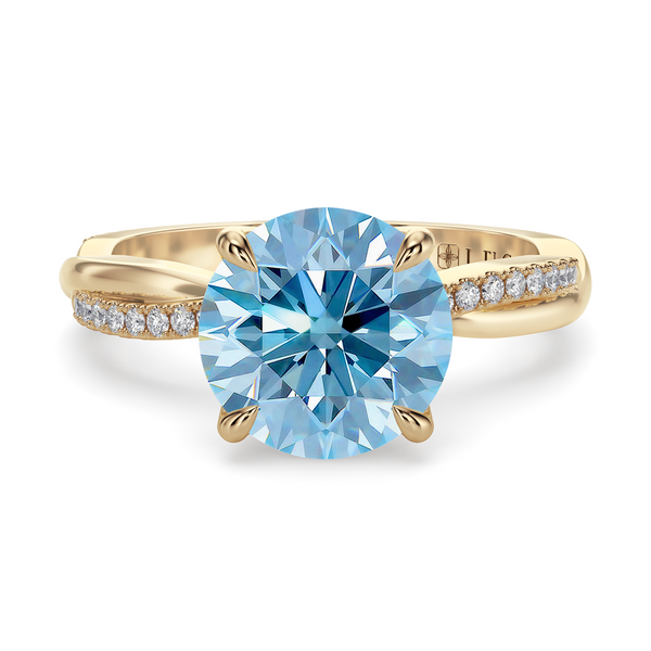 Lucce Fiore Round Ocean Blue Diamond