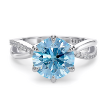 Load image into Gallery viewer, Lucce Fiore Sei Round Ocean Blue Diamond
