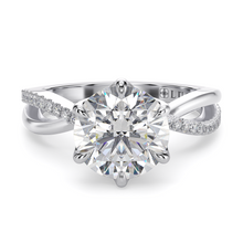 Load image into Gallery viewer, Lucce Fiore Sei Round Natural Diamond 1.03ct I IF Ex GIA Platinum
