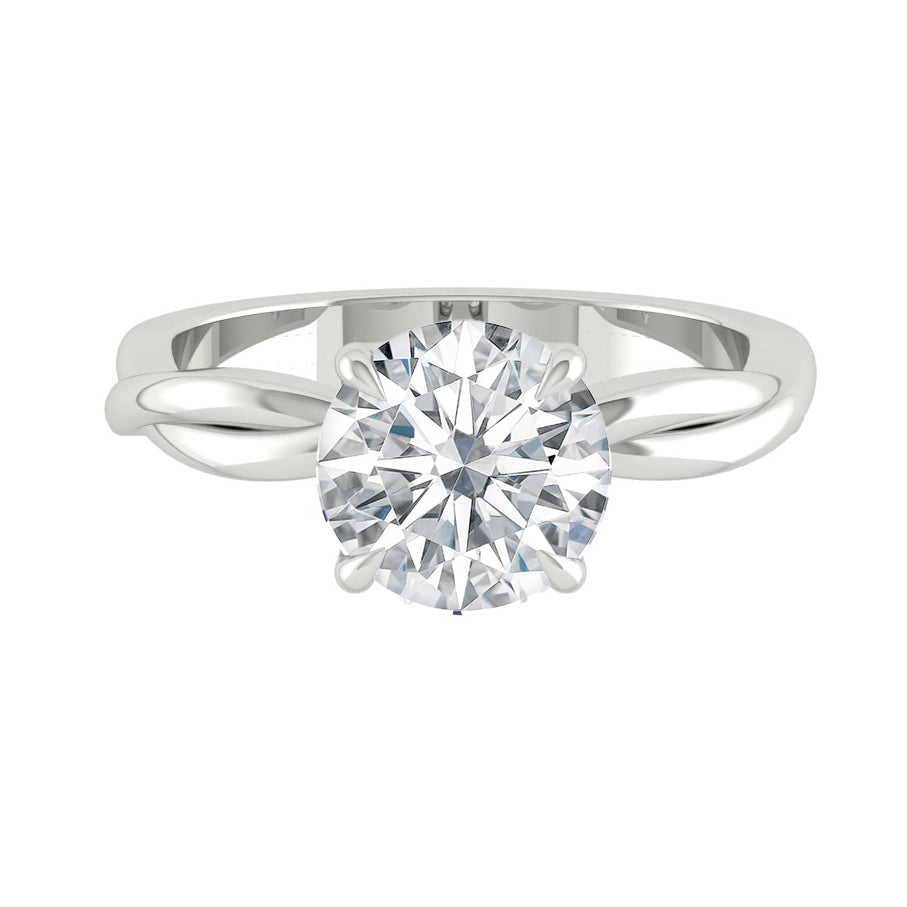 Fiore Solitaire Lab Diamond 1.09ct E VVS1 Id IGI 18K White Gold