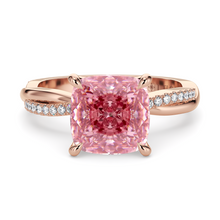 Load image into Gallery viewer, Lucce Fiore Cushion Rosé Pink Diamond
