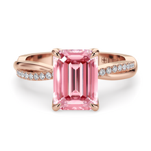 Load image into Gallery viewer, Lucce Fiore Emerald Rosé Pink Diamond
