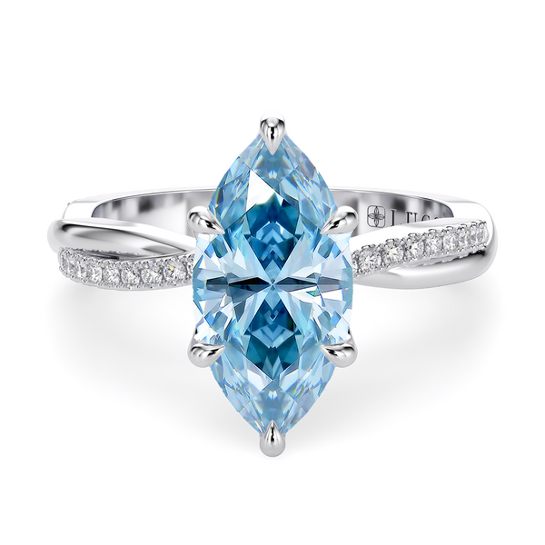 Lucce Fiore Marquise Ocean Blue Diamond