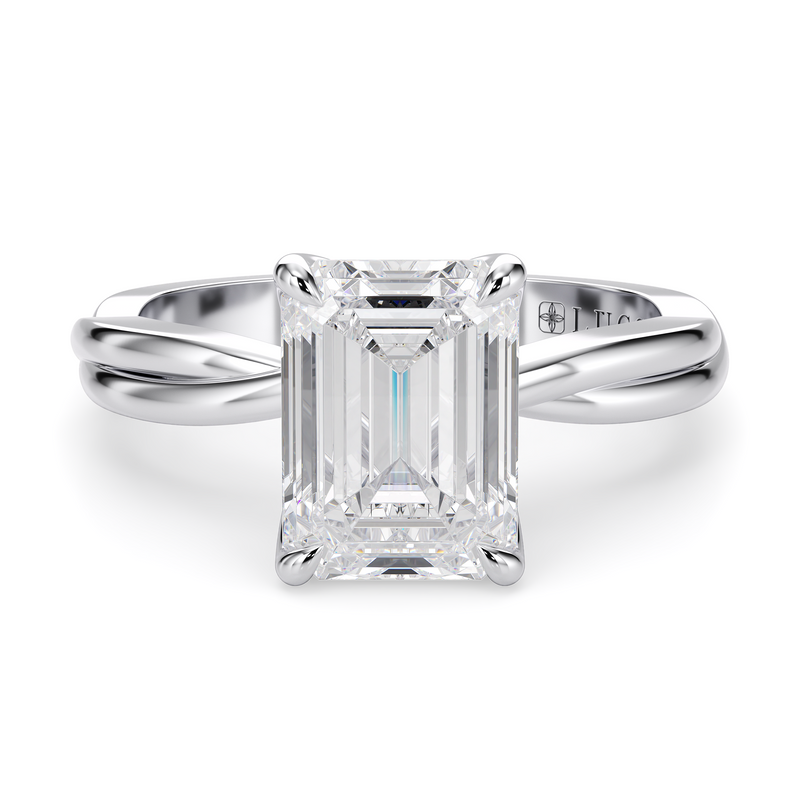 Lucce Fiore Solitaire Emerald Diamond